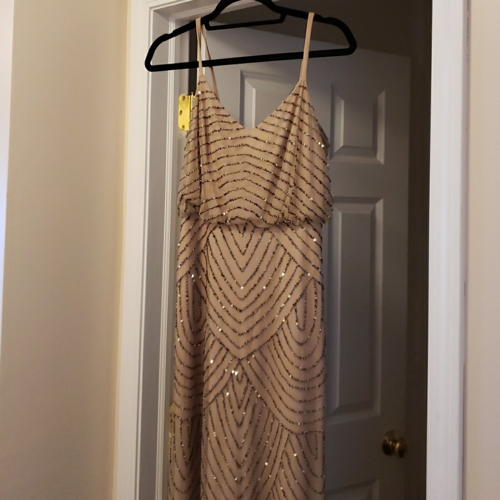 Nude bridesmaid dress
